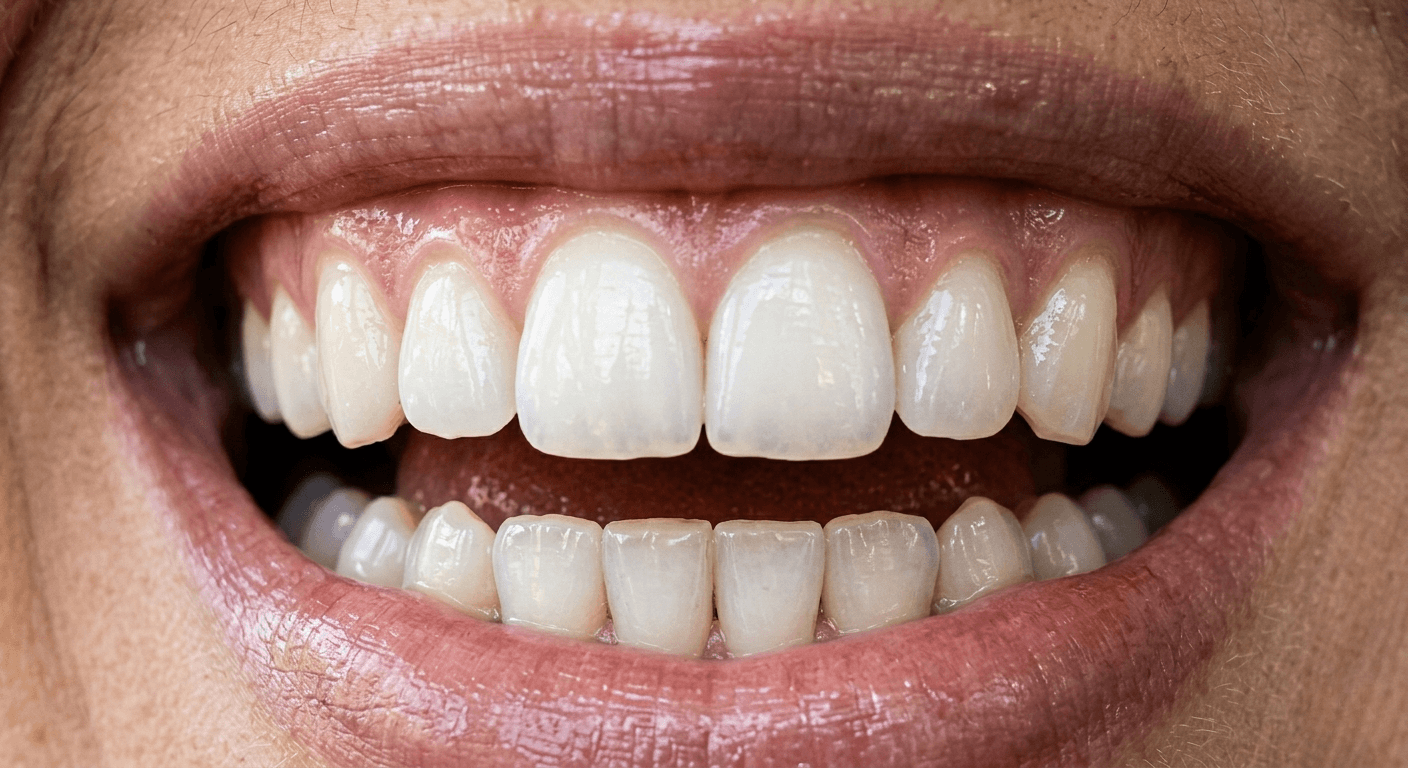 After teeth whitening treatment – bright white smile result at ESA Dental Clinic Salem Tamil Nadu